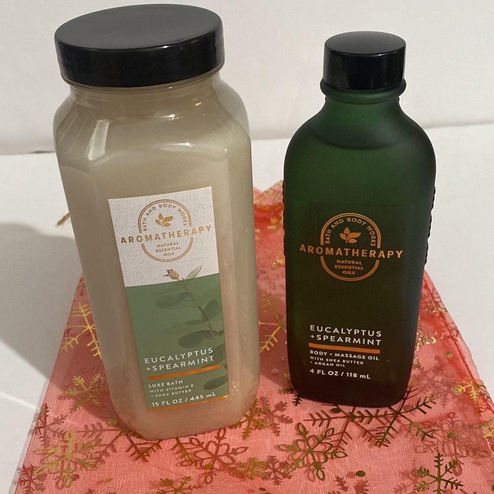 NWT***BATH & BODY WORKS *** AROMATHERAPY BODY OIL & LUXE BATH.